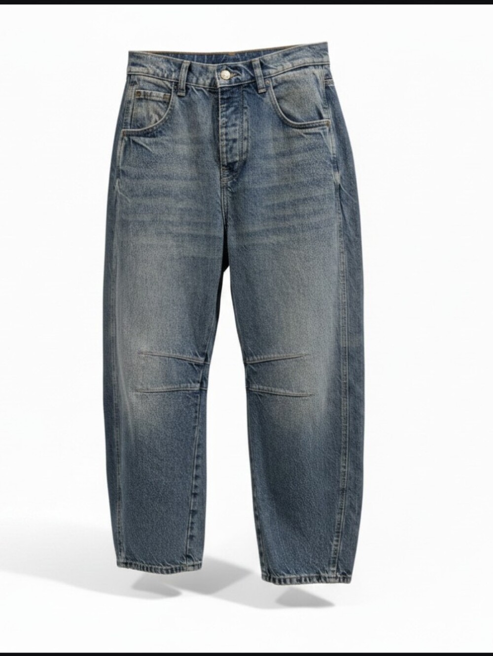 We The Free by Free People Lucky You Mid Rise Barrel Jeans Sz 26